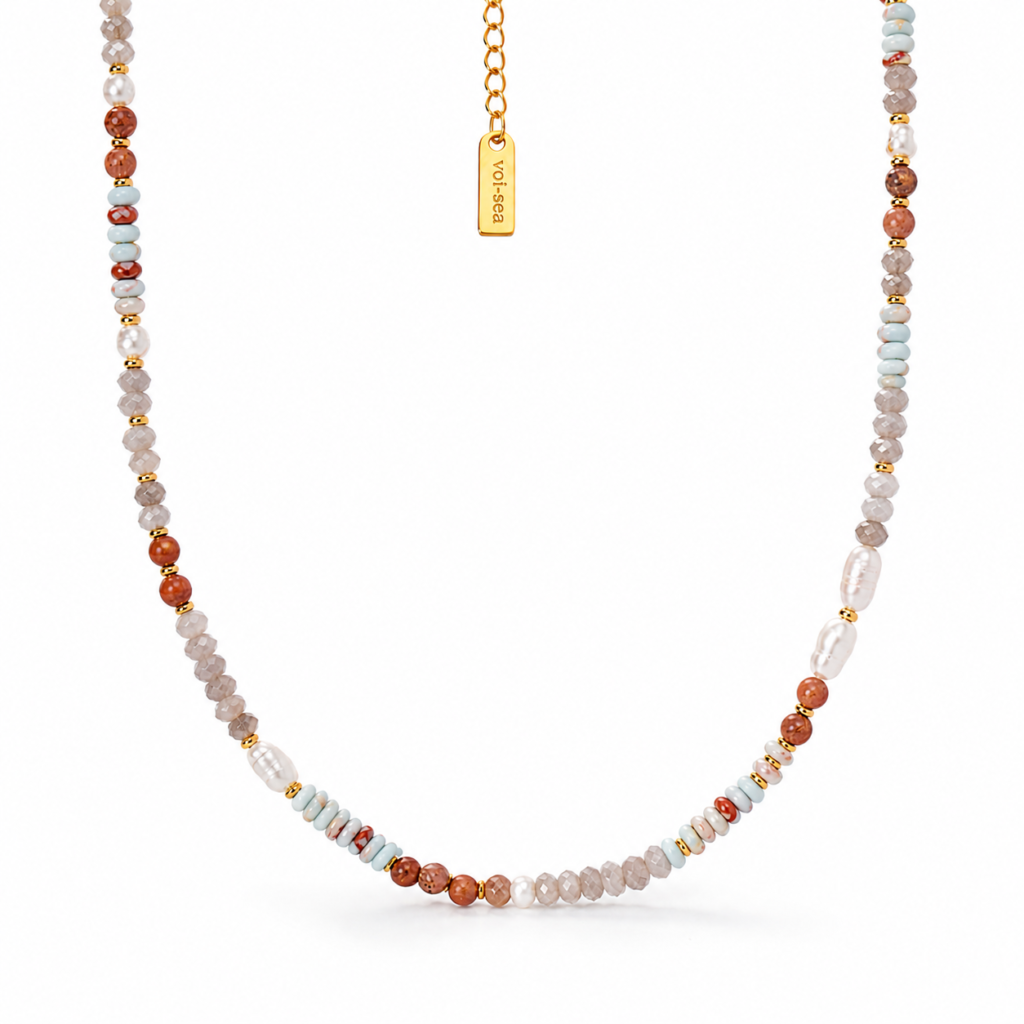 freshwater pearl beaded necklace for women