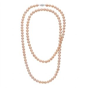 35-inch 6.5-7.0 mm Pink-to-Peach Freshwater Pearl Necklace