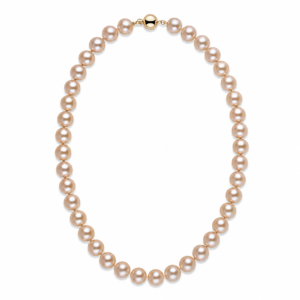 10.5-11.5 mm Pink-to-Peach Freshwater Pearl Necklace For Women