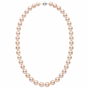9.5-10.0 mm Pink to Peach Freshwater Pearl Necklace for Women