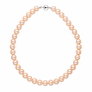 10.5-11.5 mm Pink to Peach Freshwater Pearl Necklace